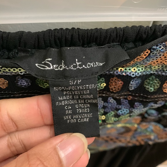 Seduction Black sequins tube dress - Picture 3 of 4